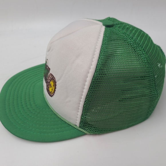 Vintage John Deere Hat Trucker Snapback Mesh 1948 Model A Tractor White Green - Picture 7 of 13